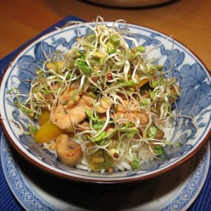 gesundes Topping im Asienstil