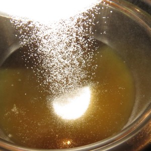 mit Gelierzucker aufkochen