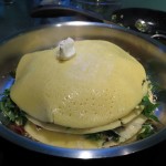 Palatschinken übereinander schichten