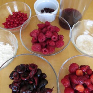 Zutaten für Rote Grütze