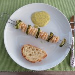 Garnelenspieß mit Estragonsauce