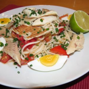 Salat fertig anrichten